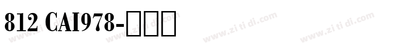 812 CAI978字体转换